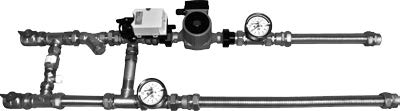 Смесительный узел с гибкими подводками Shuft MST 25-80-6.3-C24-F
